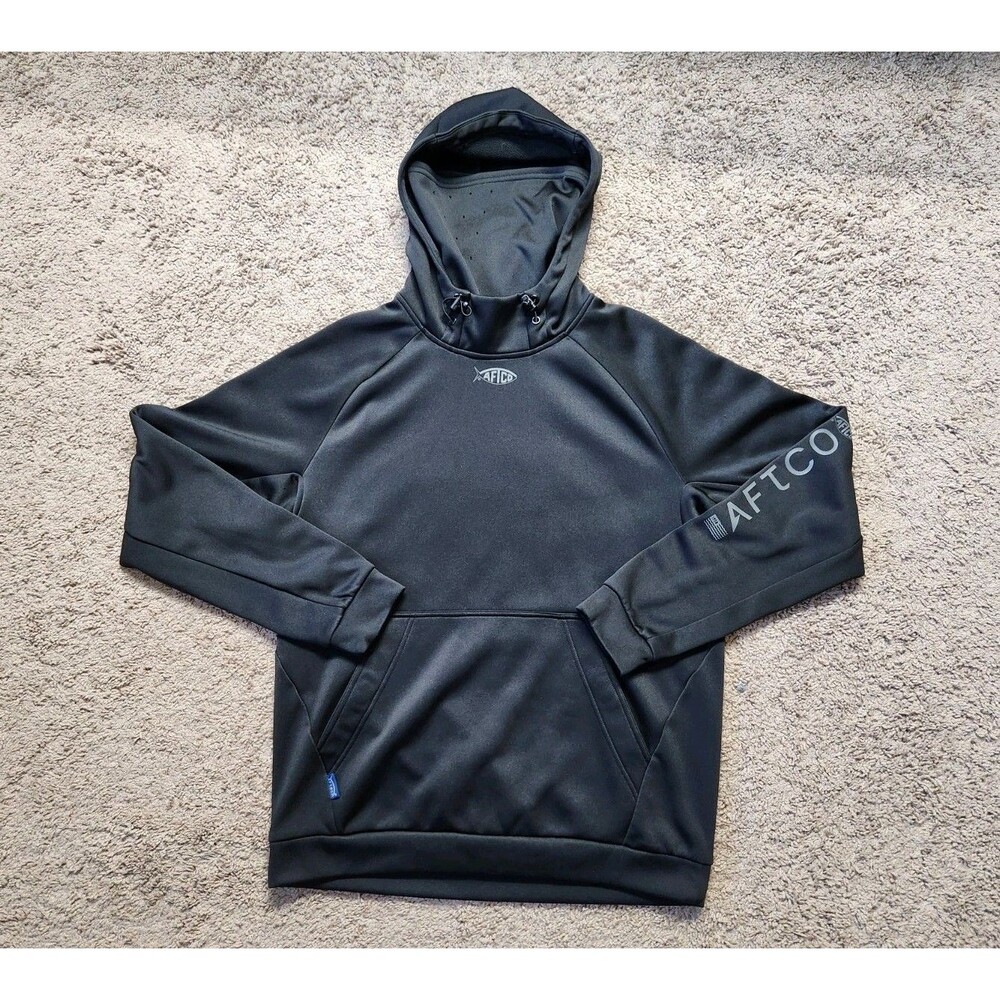 AFTCO Reaper Hoodie Men’s M Sweatshirt Technical Face Mask Shock Cords Vented